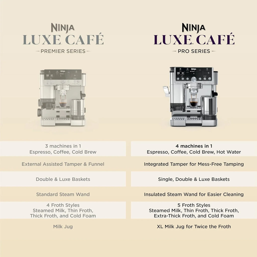 Ninja Luxe Café Pro Series, Espresso Machine, Drip Coffee, Cold Brew