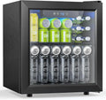 Mini Fridge 130 Can Beverage Refrigerator Cooler Drink Fridge Adjustable Temperature Control